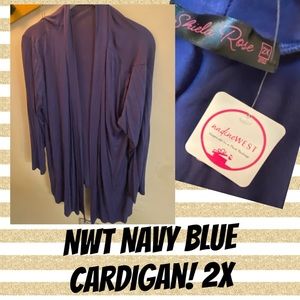 NWT Navy blue cardigan! 2x